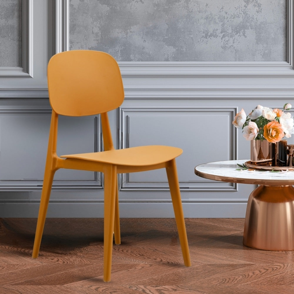 Oslo Mustard Plastic Dining Chair
