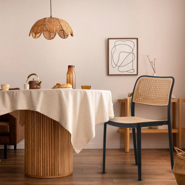 Black Plastic Café Dining Chair
