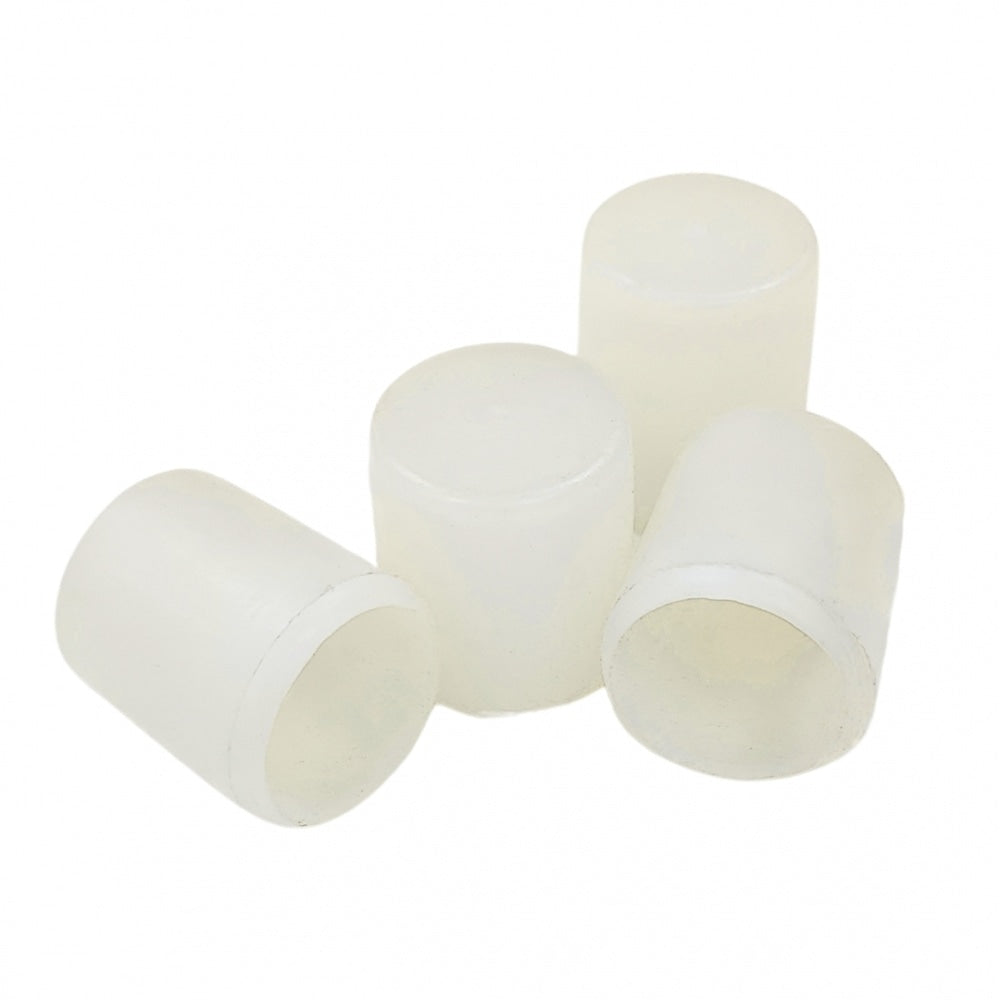 *RECOMMENDED* 4 x White Rubber Caps For Metal Legs/Floor Protection