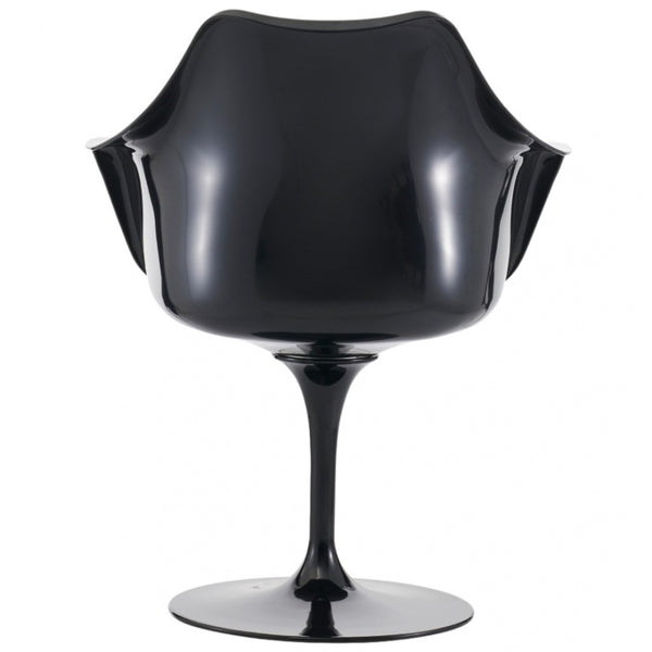 Black and Velveteen Scarlet Red Chelsea Armchair