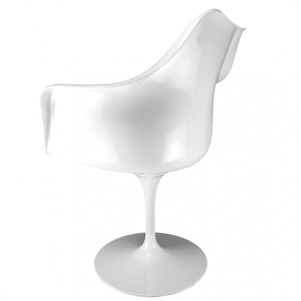 White and Charcoal Grey Bouclé Chelsea Armchair