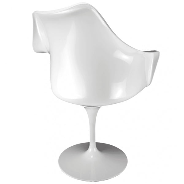 White and Charcoal Grey Bouclé Chelsea Armchair