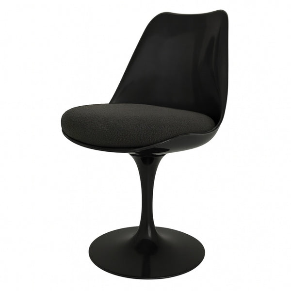 Black and Charcoal Grey Bouclé Chelsea Side Chair