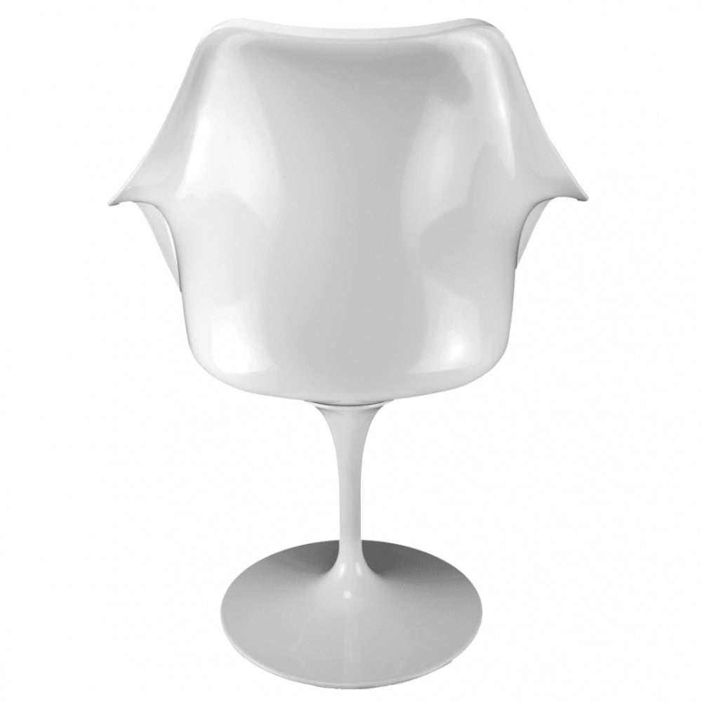 White and Soft Pink Chenille Chelsea Armchair