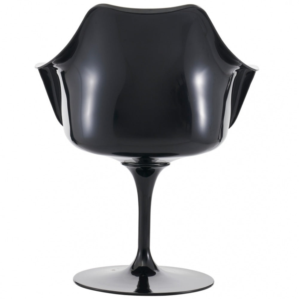 Black and Soft Pink Chenille Chelsea Armchair