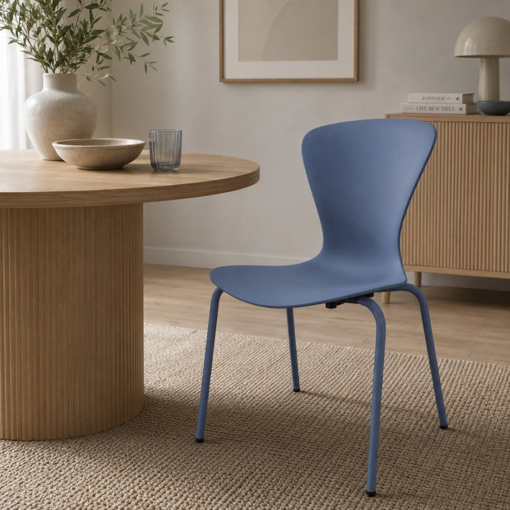 Hoxton Cornflower Blue Plastic Dining chair