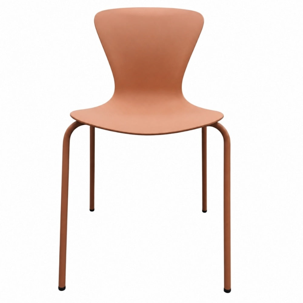 Hoxton Light Terracotta Plastic Dining chair
