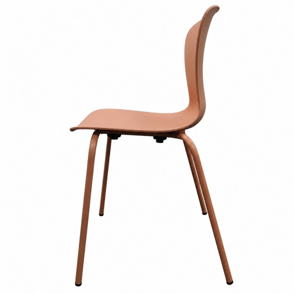 Hoxton Light Terracotta Plastic Dining chair
