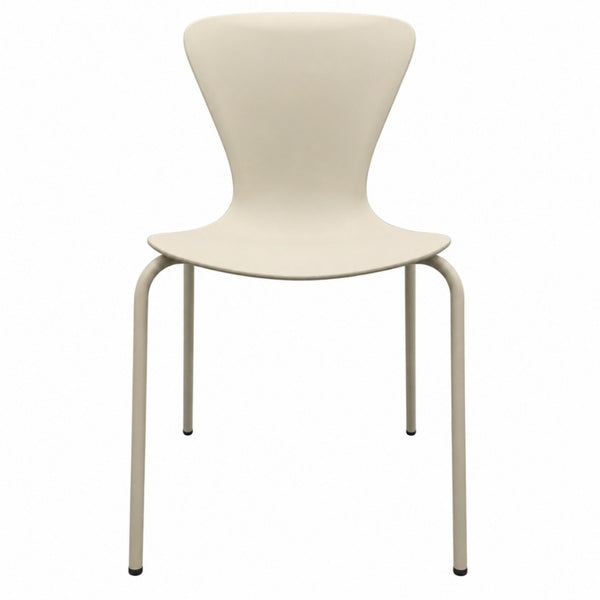 Hoxton Cream Plastic Dining chair