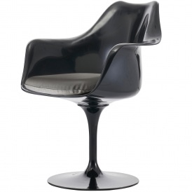 Black and Grey PU Chelsea Armchair