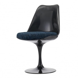 Black and Textured Blue Chelsea Side Chair