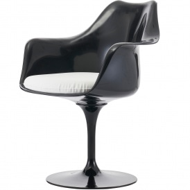 Black and White PU Chelsea Armchair