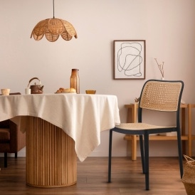 Black Plastic Café Dining Chair