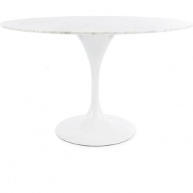 Chelsea Set - Marble Large Circular Table with Six Chairs - Various Colours