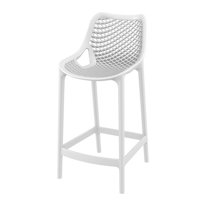 Fusion Living Air Plastic Mid Height Bar Stool - Various Colours (PACK OF 2)