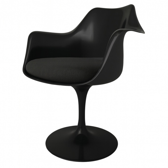 Fusion Living Black and Charcoal Grey Bouclé Chelsea Armchair