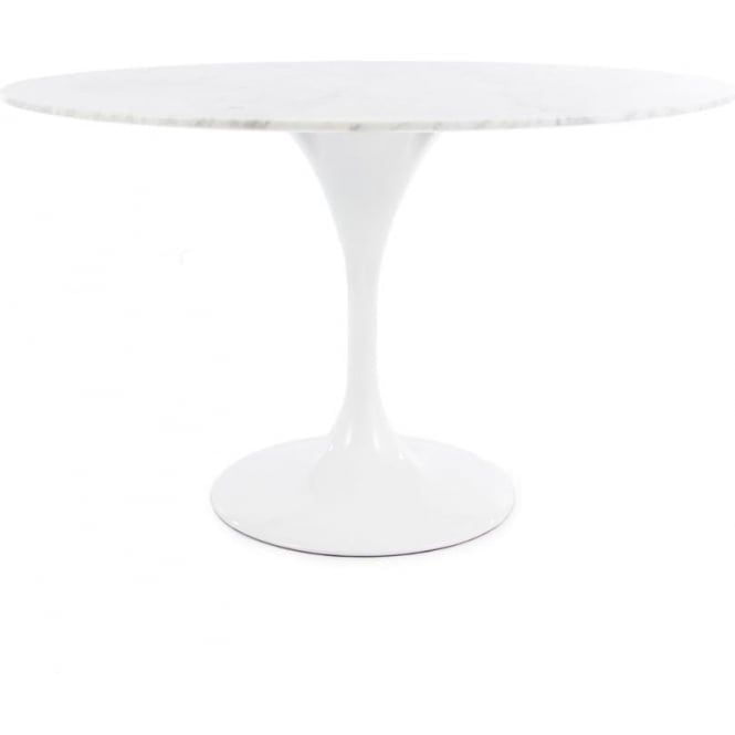 Fusion Living Chelsea Set - Marble Large Circular Table with Four Chairs - Various Colours