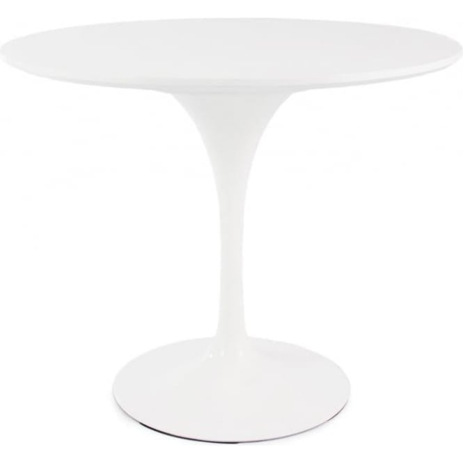 Fusion Living Chelsea Set - White Medium Circular Table with Four Chairs - Various Colours