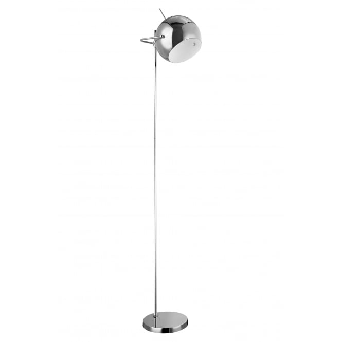 Fusion Living Chrome Domed Floor Lamp