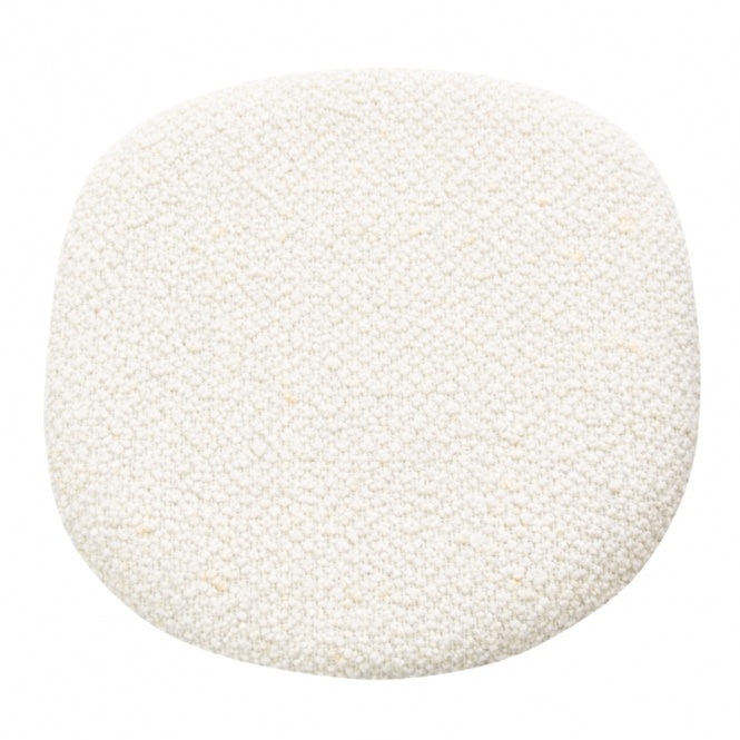 Fusion Living Cream Bouclé Chelsea Armchair Cushion