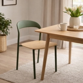 Fusion Living Darley Olive Green Dining Chair