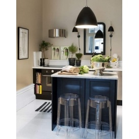 Fusion Living Ghost Style Bar Stool Crystal Clear - 66cm