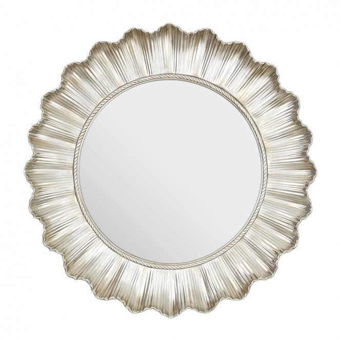 Fusion Living Large Champagne Gold Flower Shaped Mirror