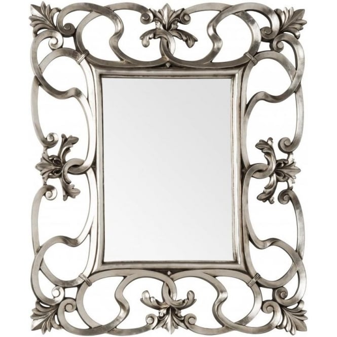 Fusion Living Large Rectangular Champagne Swirl Wall Mirror