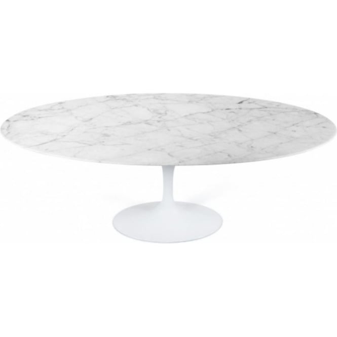 Fusion Living Marble Large Oval Chelsea Dining Table