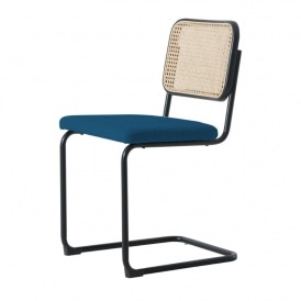 Fusion Living Navy Camden Cantilever Dining Chair