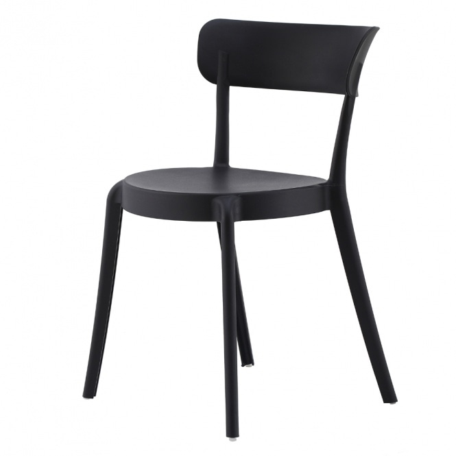 Fusion Living OUTLET Black Plastic Bistro Dining Chair