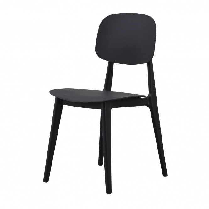 Fusion Living OUTLET Oslo Black Plastic Dining Chair