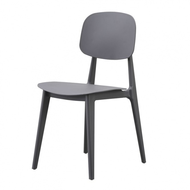 Fusion Living OUTLET Oslo Dark Grey Plastic Dining Chair