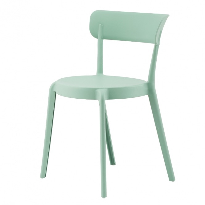 Fusion Living OUTLET Sage Green Plastic Bistro Dining Chair