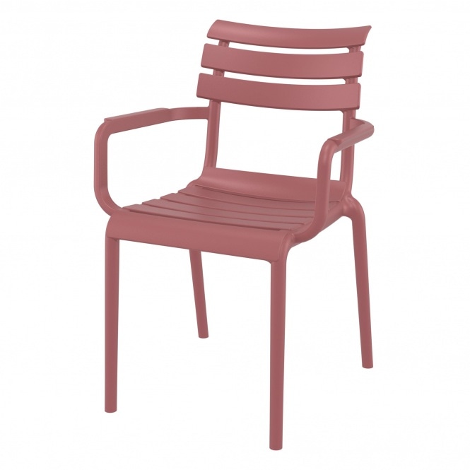 Fusion Living Paris Marsala Red Plastic Armchair