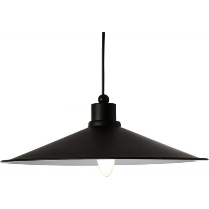 Fusion Living Slim Black Metal Ceiling Pendant