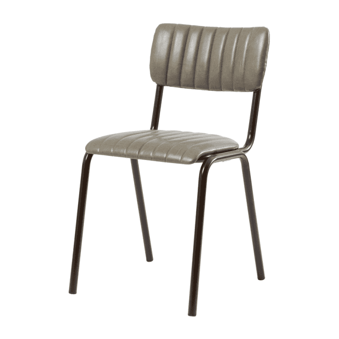 Fusion Living Tavo Vintage Dark Grey Side Chair (PACK OF 2)