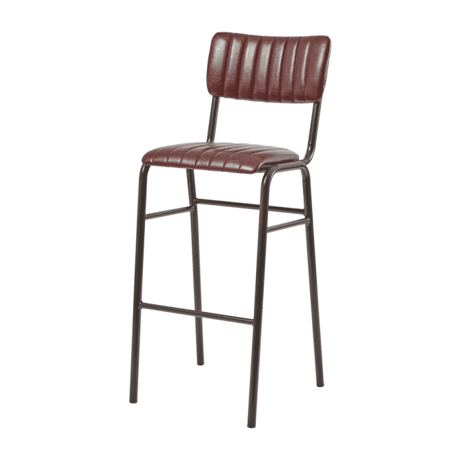Fusion Living Tavo Vintage Red Bar Stool (PACK OF 2)