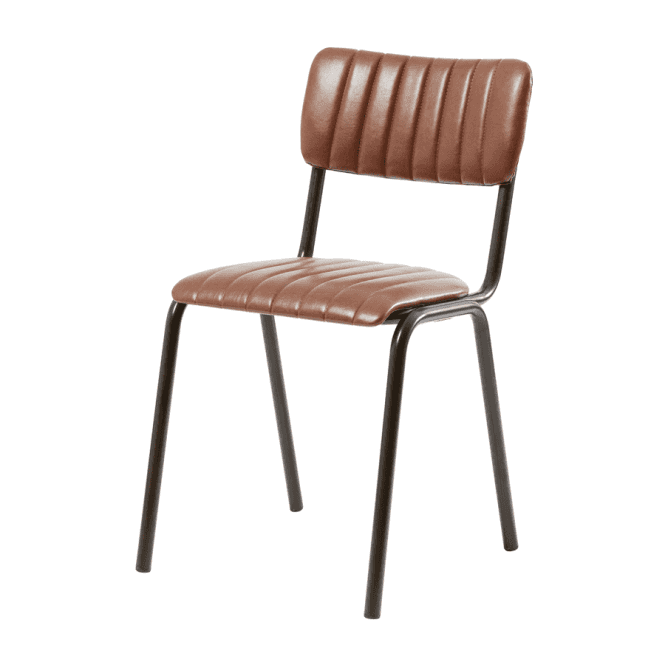 Fusion Living Tavo Vintage Tan Side Chair (PACK OF 2)