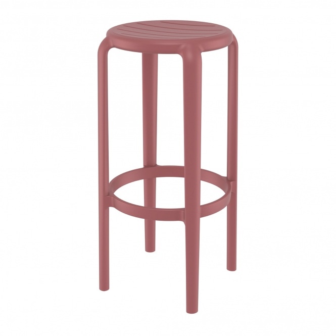 Fusion Living Tom Marsala Red Bar Stool 75cm