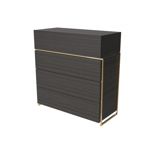 Gillmore Luxe - Four Drawer Chest In Various Oak Stains And Frame Finishes