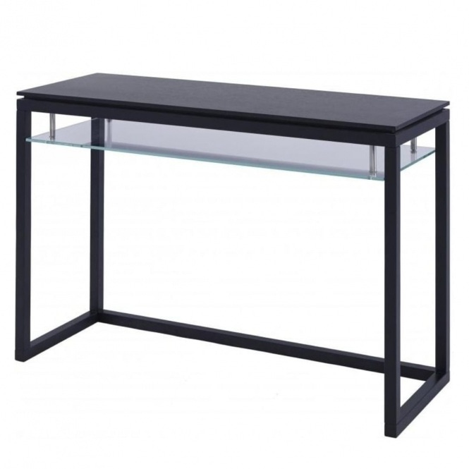 Gillmore Luxurious Wenge and Glass Large Console Table