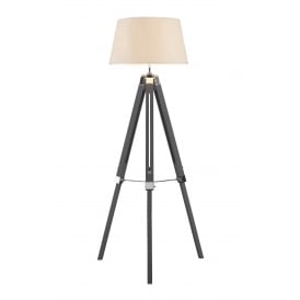 Grey and Cream Tripod Floor Lamp