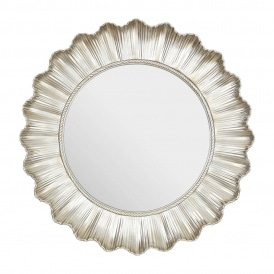 Large Champagne Gold Flower Shaped Mirror