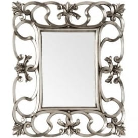 Large Rectangular Champagne Swirl Wall Mirror