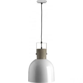 Medium White Steel Ceiling Pendant