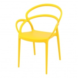 Mila Stackable Plastic Armchair - Various Colours (PACK OF 2)