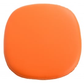Orange PU Chelsea Side Chair Cushion