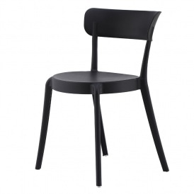 OUTLET Black Plastic Bistro Dining Chair