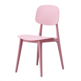 OUTLET Oslo Baby Pink Plastic Dining Chair
